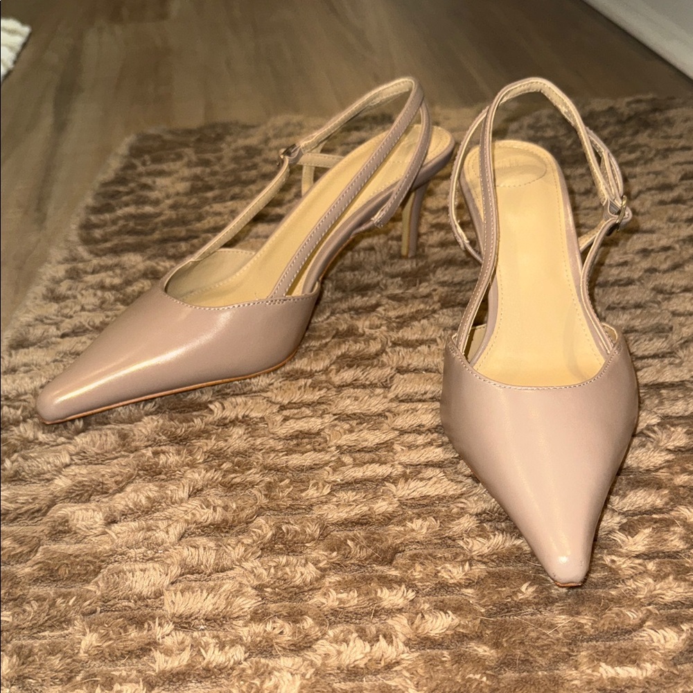 H&M Elegant Beige Slingback Heels